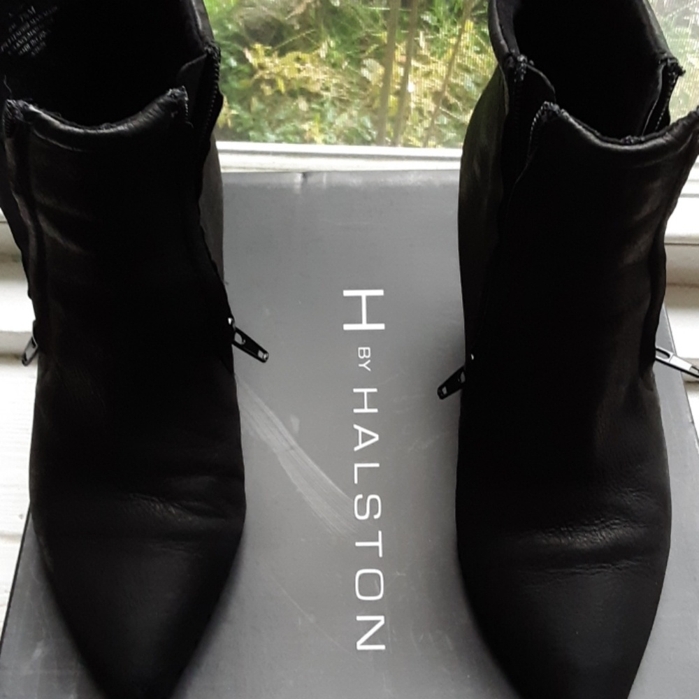 H by Halston Leather Booties